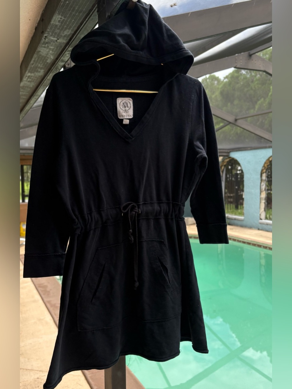 Merona Black Long-Sleeve Hoodie Dress